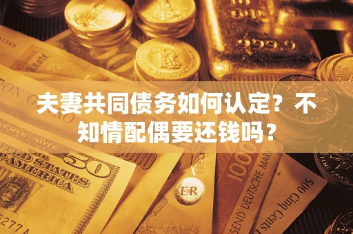 北京夫妻共同债务如何认定？不知情配偶要还钱吗？