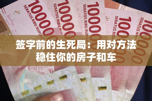 北京签字前的生死局：用对方法稳住你的房子和车