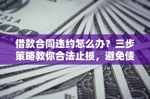 北京借款合同违约怎么办？三步策略教你合法止损，避免债务危机升级