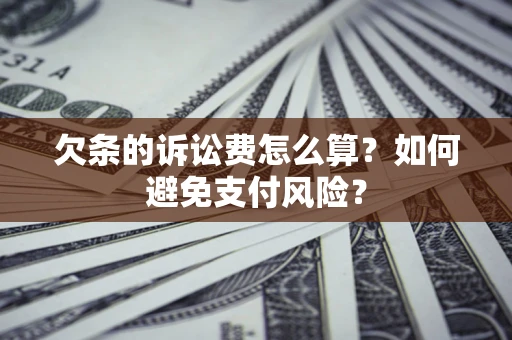 北京欠条的诉讼费怎么算？如何避免支付风险？